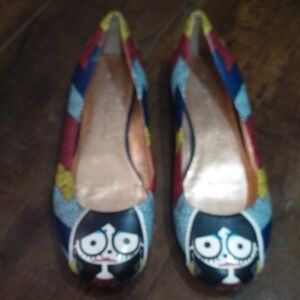 A3 Marc By Marc Jacobs 36 Colourful Flats With Cartoon Face